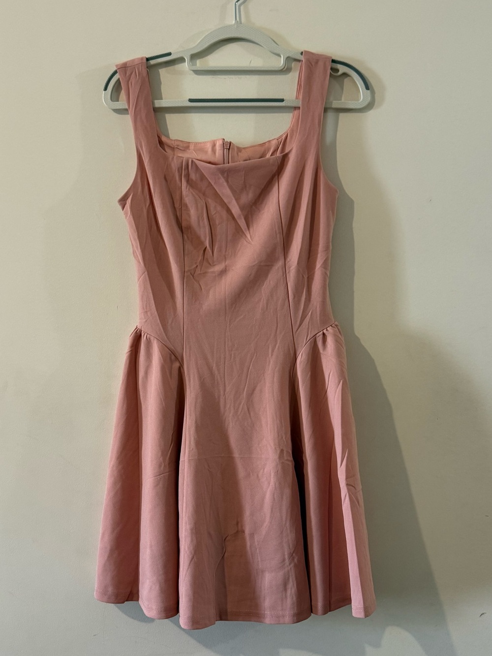 Sleeveless Dusty Pink Fit & Flare Dress